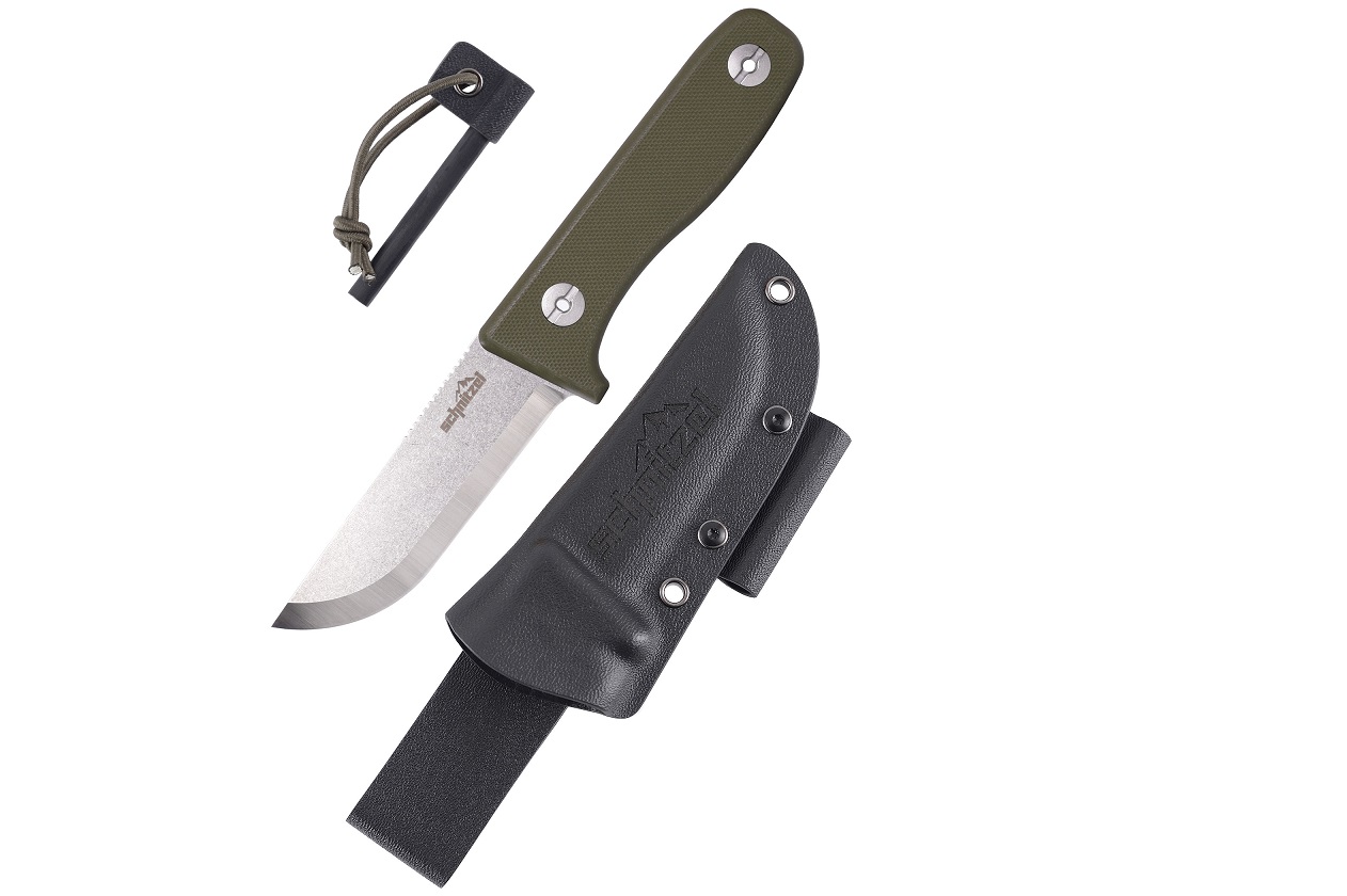 Schnitzel DU, Schnitzmesser und Outdoormesser für Kinder ab 10 Jahre, grün