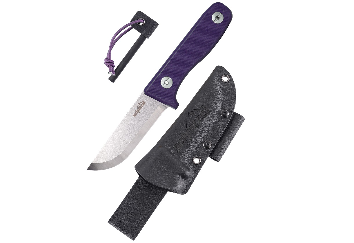 Schnitzel DU, Schnitzmesser und Outdoormesser für Kinder ab 10 Jahre, lila