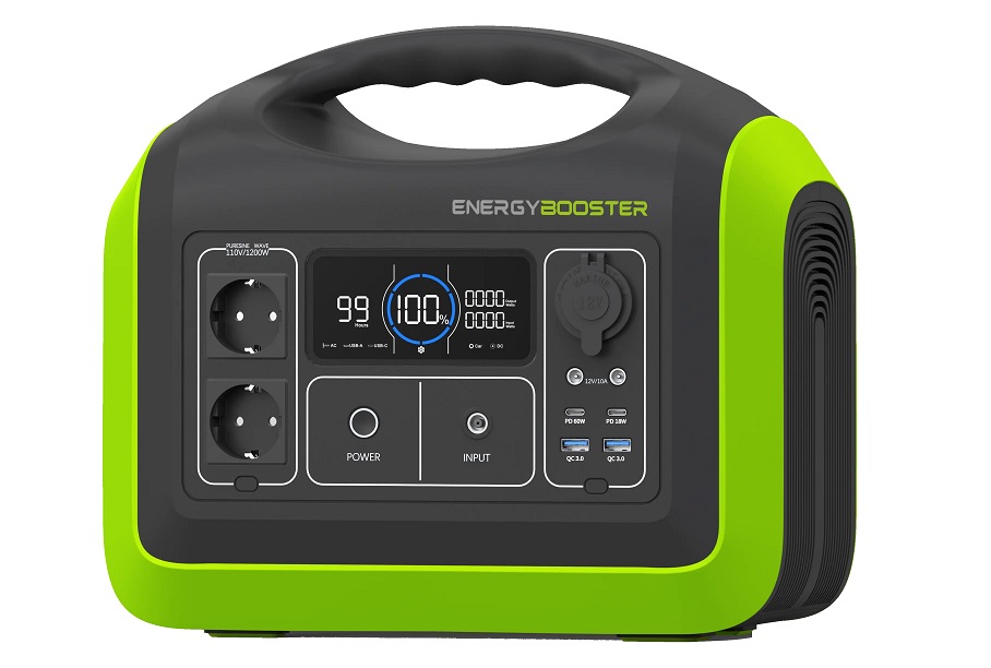 ENERGYBOOSTER Set - Power Station M + 100 Watt Solarpanel