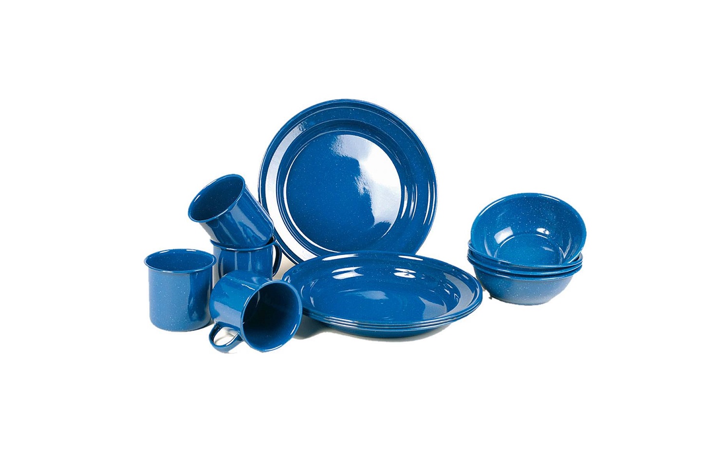 Camping Geschirrset Emaillie blau von Mil-Tec