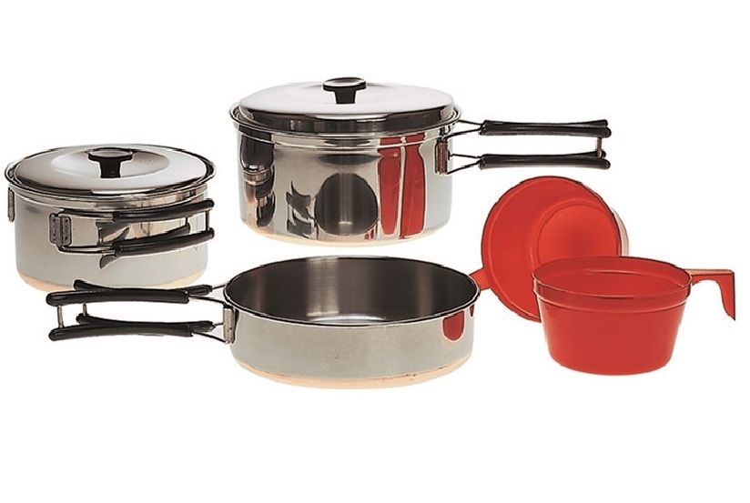 Edelstahl-Kochset für 2 Personen von Mil-Tec