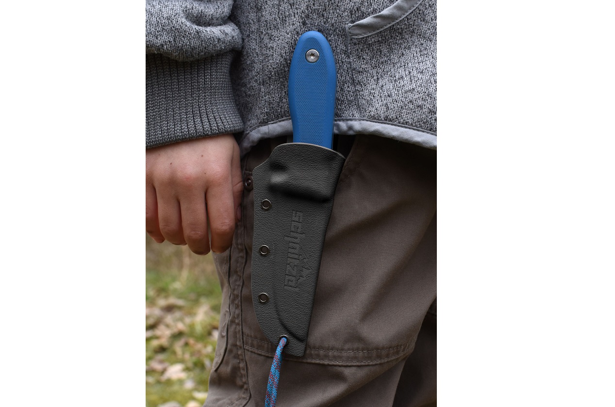 Schnitzel UNU, Kinder-Outdoormesser/Schnitzmesser, blau