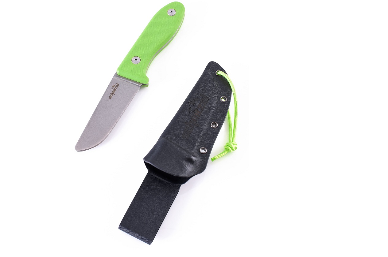 Schnitzel UNU, Kinder-Outdoormesser/Schnitzmesser, grün
